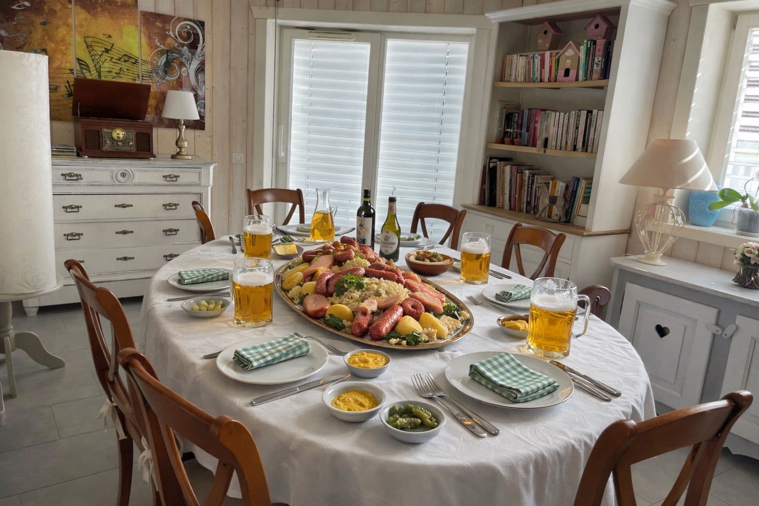 Choucroute alsacienne avec bières