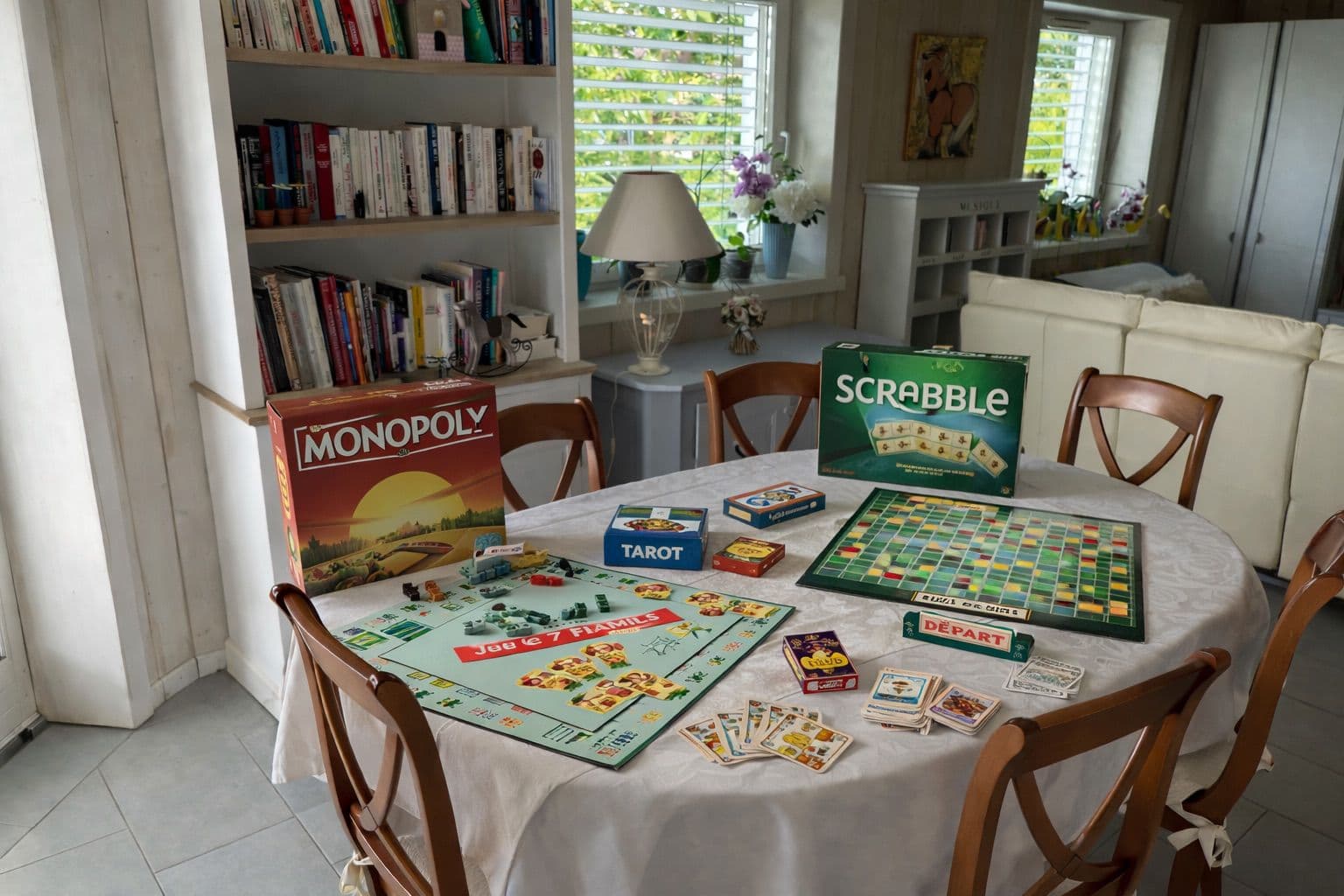 Jeux de société Monopoly et Scrabble